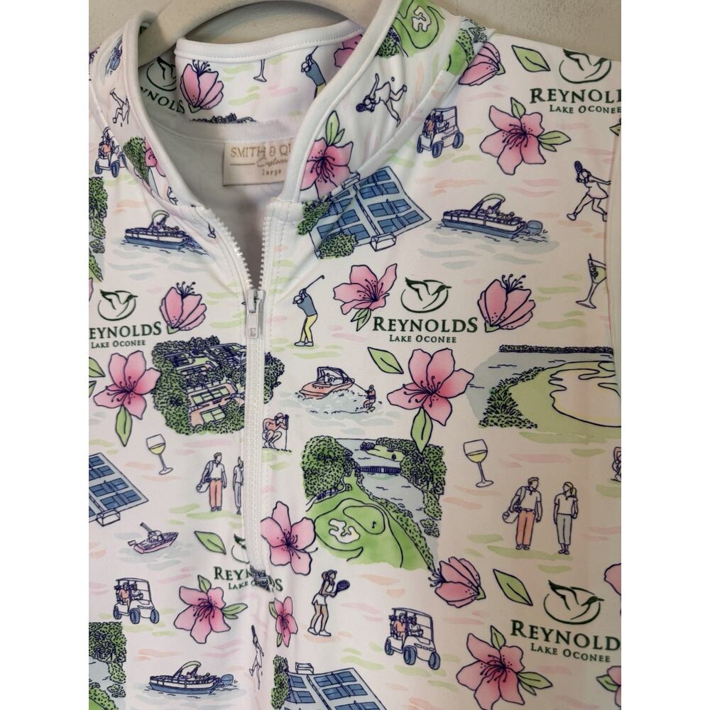 Smith & Quinn Custom Reynolds Lake Oconee Sleeveless Golf Shirt Women's L NEW - Picture 9 of 12